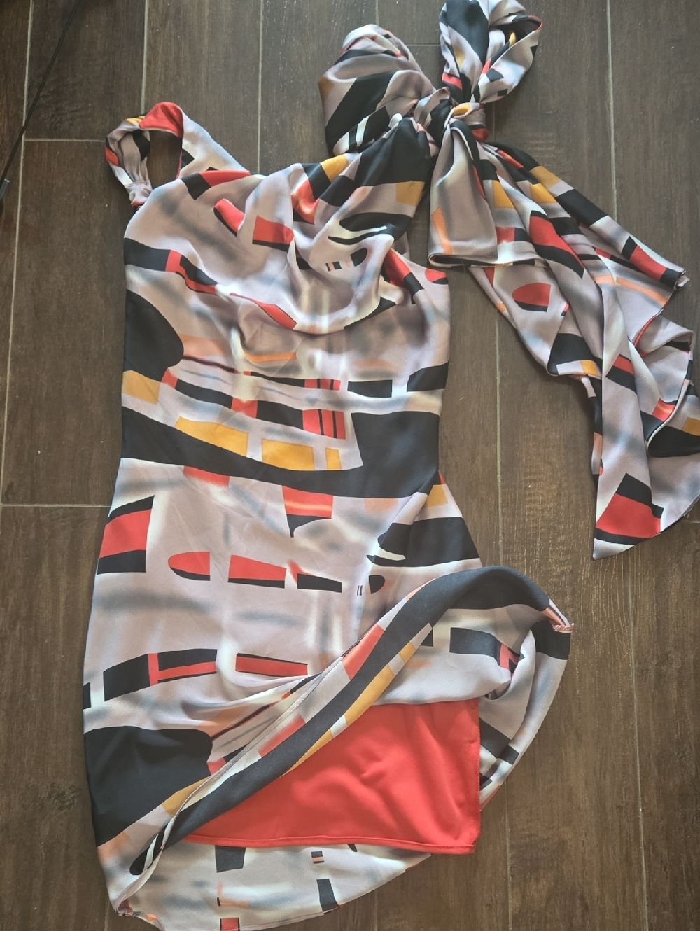 BCBGMAXAZRIA Sleevless Coctail Dress  With Big Tie  Attached Size S - Picture 15 of 16